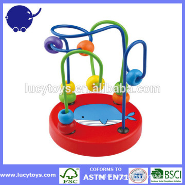 Mini Baby wooden toy around the beads Wire maze